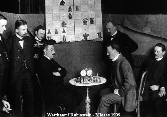Akiba Rubinstein gegen Jacques Mieses 1909