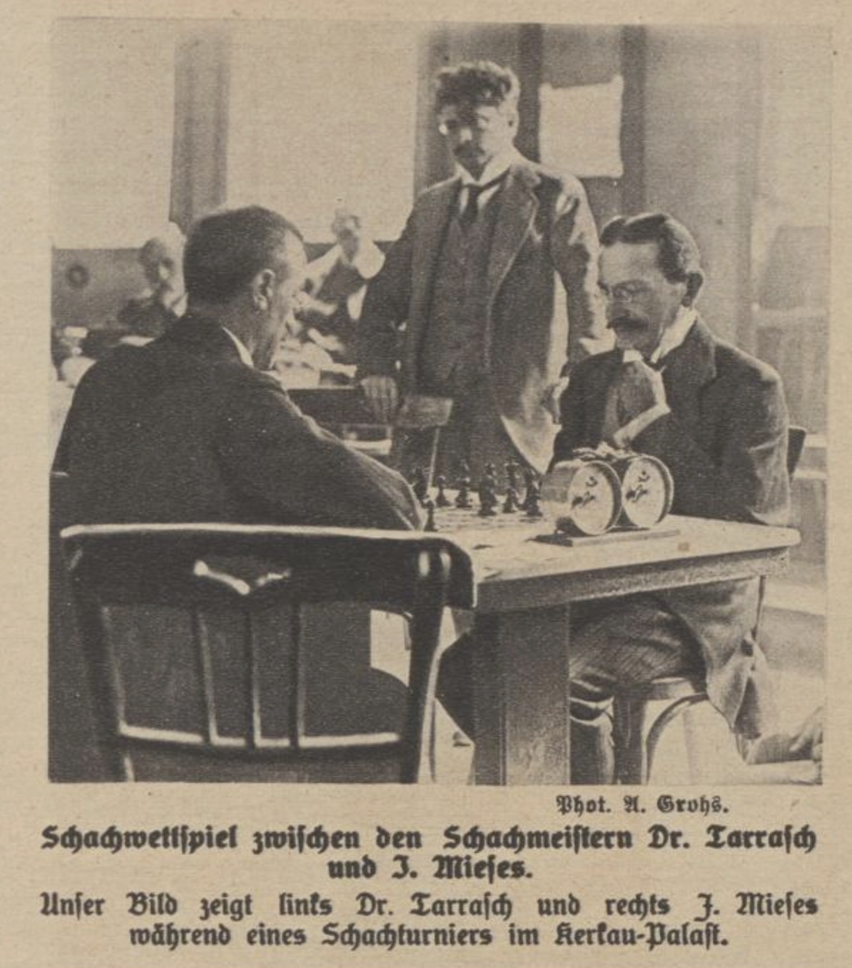 Jacques Mieses gegen Tarrasch, 1916
